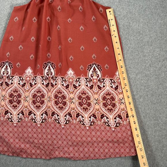 Altar'd State Halter Mini Dress Size Small Rose Print Sleeveless Shift Lined - Picture 4 of 7